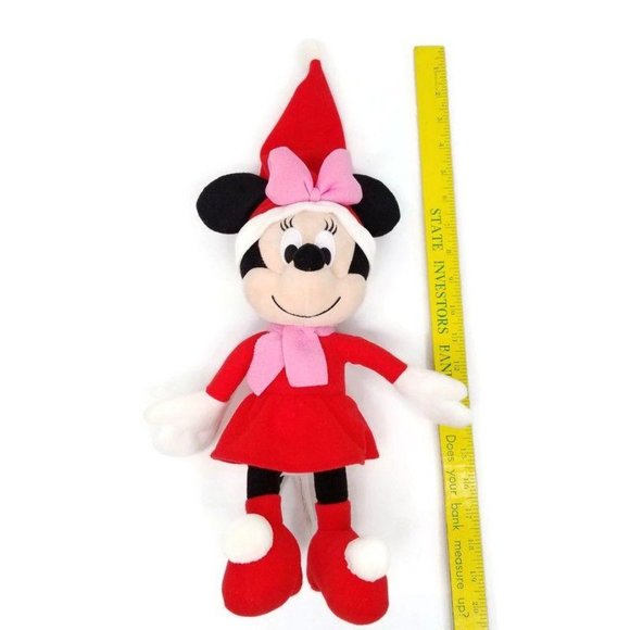 Kohls Cares Minnie Mouse Mrs Claus Plush Stuffed - Picture 7 of 10